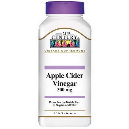 21st Century Health Care, Apple Cider Vinegar, 300mg, 250 Tablets