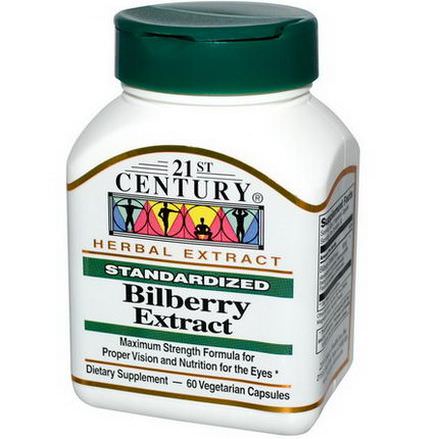 21st Century Health Care, Bilberry Extract, 60 Veggie Caps