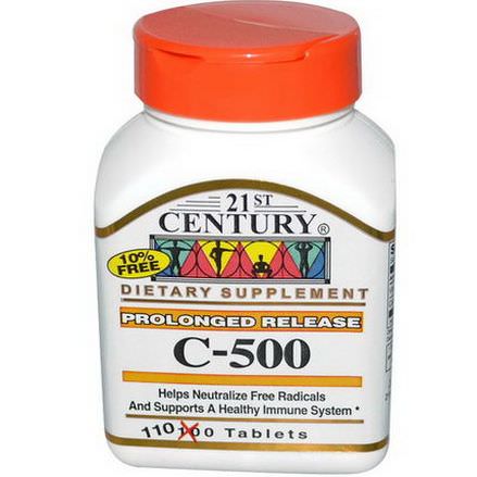 21st Century Health Care, C-500, Prolonged Release, 110 Tablets