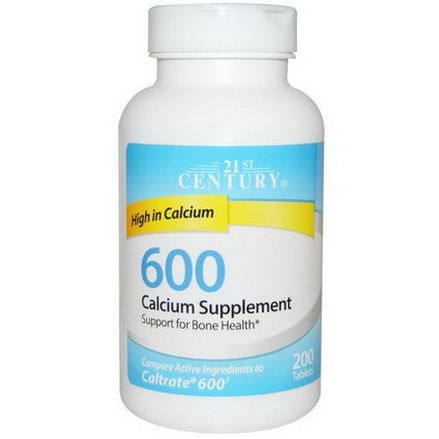 21st Century Health Care, Calcium Supplement 600, 200 Tablets