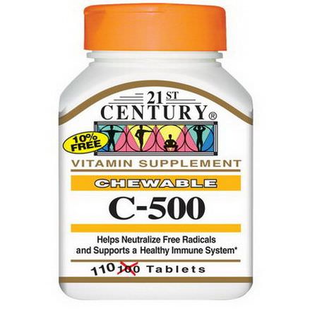 21st Century Health Care, Chewable C-500, 110 Tablets