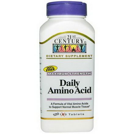 21st Century Health Care, Daily Amino Acid, Maximum Strength, 120 Tablets