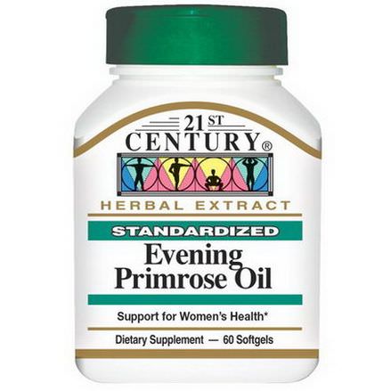 21st Century Health Care, Evening Primrose Oil, Standardized, 60 Softgels