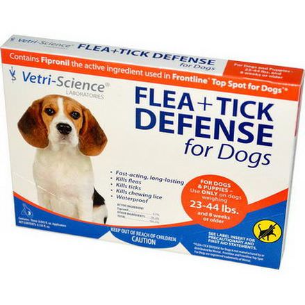 21st Century Health Care, Flea Tick Defense for Dogs 23-44 lbs. 3 Applicators, 0.045 fl oz Each
