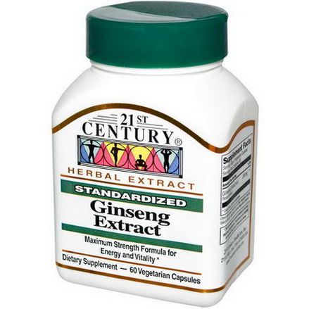 21st Century Health Care, Ginseng Extract, 60 Veggie Caps