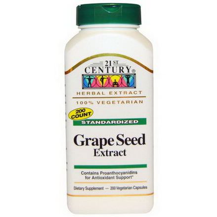 21st Century Health Care, Grape Seed Extract, 200 Veggie Caps