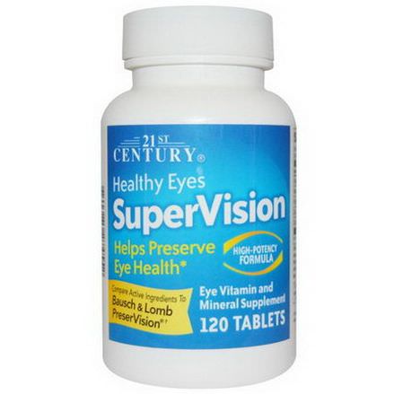 21st Century Health Care, Healthy Eyes SuperVision, High-Potency Formula, 120 Tablets