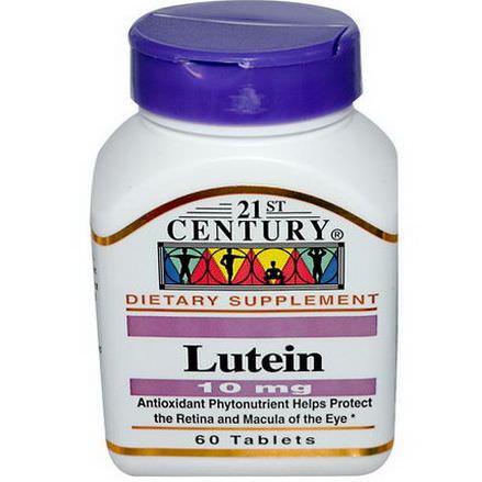 21st Century Health Care, Lutein, 10mg, 60 Tablets