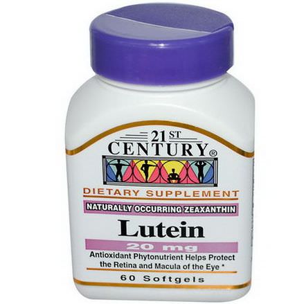 21st Century Health Care, Lutein, 20mg, 60 Softgels