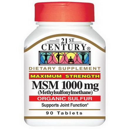 21st Century Health Care Methylsulfonylmethane Maximum Strength, 1000mg, 90 Tablets