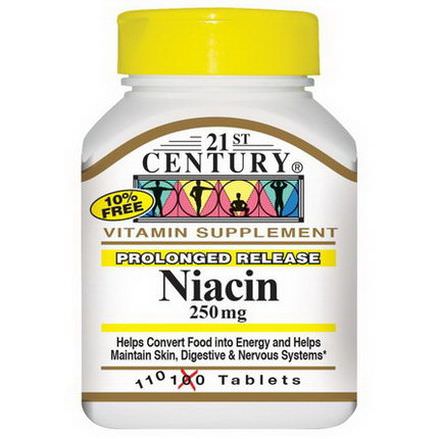 21st Century Health Care, Niacin, 250mg, 110 Tablets