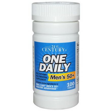 21st Century Health Care, One Daily, Men's 50+, Multivitamin Multimineral, 100 Tablets