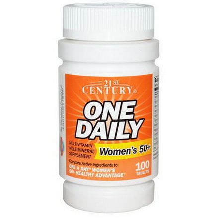21st Century Health Care, One Daily, Woman's 50+, Multivitamin Multimineral, 100 Tablets