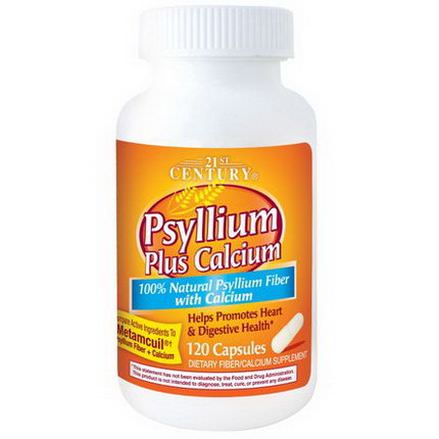 21st Century Health Care, Psyllium, Plus Calcium, 120 Capsules