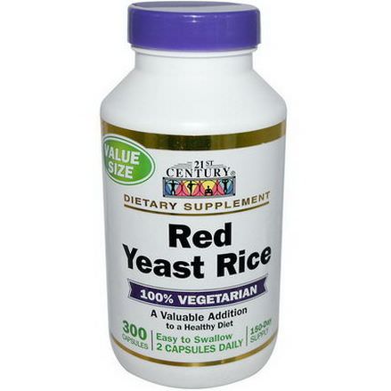 21st Century Health Care, Red Yeast Rice, 300 Capsules