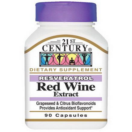 21st Century Health Care, Resveratrol Red Wine Extract, 90 Capsules