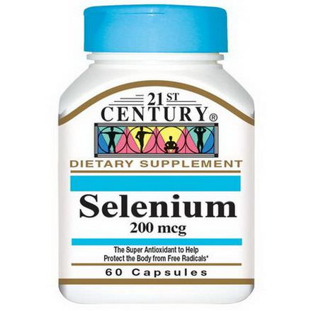 21st Century Health Care, Selenium, 200mcg, 60 Capsules