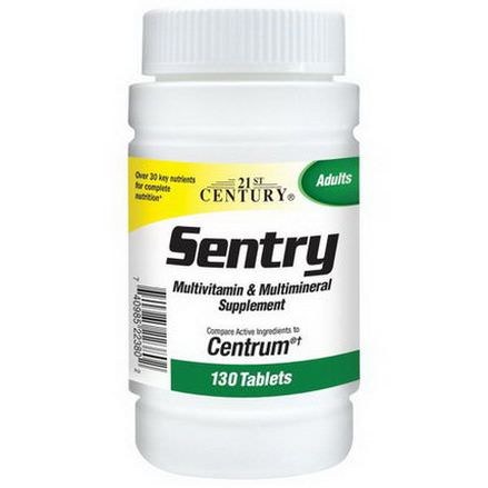 21st Century Health Care, Sentry, Multivitamin&Multimineral Supplement, Adults, 130 Tablets