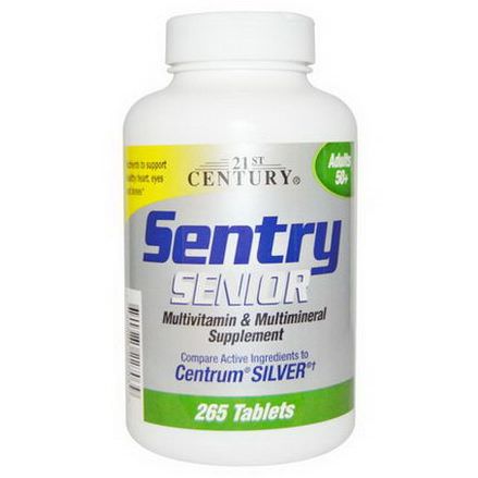 21st Century Health Care, Sentry Senior, Multivitamin&Mineral Supplement, Adults 50+, 265 Tablets