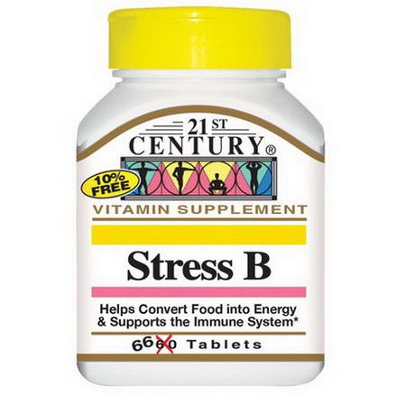21st Century Health Care, Stress B, 66 Tablets