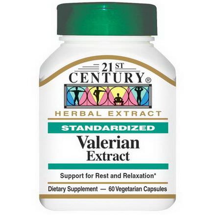 21st Century Health Care, Valerian Extract, Standardized, 60 Veggie Caps