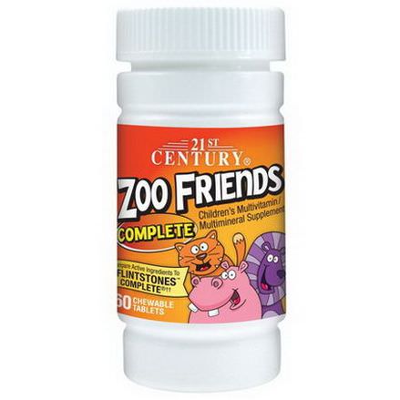 21st Century Health Care, Zoo Friends Complete, 60 Chewable Tablets