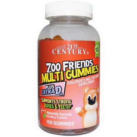 21st Century Health Care, Zoo Friends Multi Gummies, Children's Multivitamin Supplement, 150 Gummies