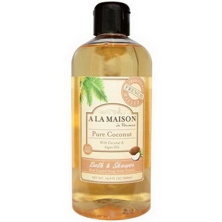 A La Maison de Provence, Bath and Shower Liquid Soap, Pure Coconut 500ml