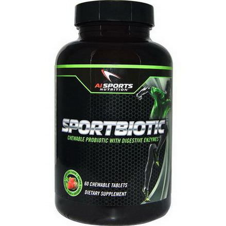 AI Sports Nutrition Anabolic Innovations, Sportbiotic, Strawberry Flavor, 60 Chewable Tablets
