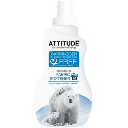 ATTITUDE, Concentrated, Fabric Softener, Wildflowers, 70 Loads 1.05 L