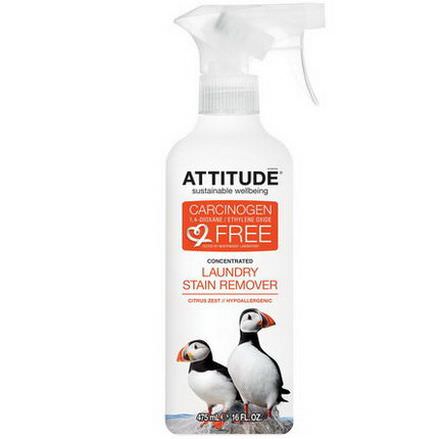ATTITUDE, Concentrated, Laundry Stain Remover, Citus Zest 475ml