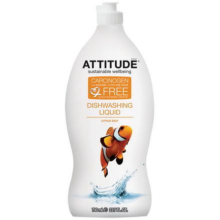 ATTITUDE, Dishwashing Liquid, Citrus Zest 700ml
