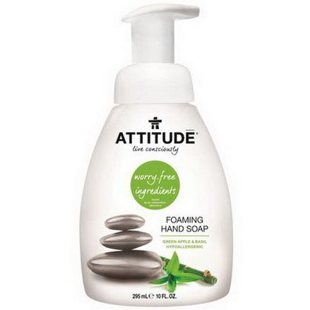ATTITUDE, Foaming Hand Soap, Green Apple&Basil 295ml