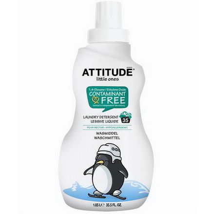 ATTITUDE, Little Ones, Laundry Detergent, Pear Nectar, 35 Loads 1.05 L