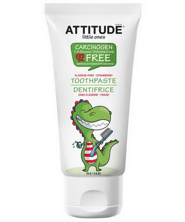 ATTITUDE, Little Ones, Toothpaste, Fluoride Free, Strawberry 75g