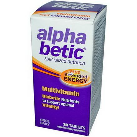 Abkit, Alpha Betic, Multivitamin, Plus Extended Energy, 30 Tablets