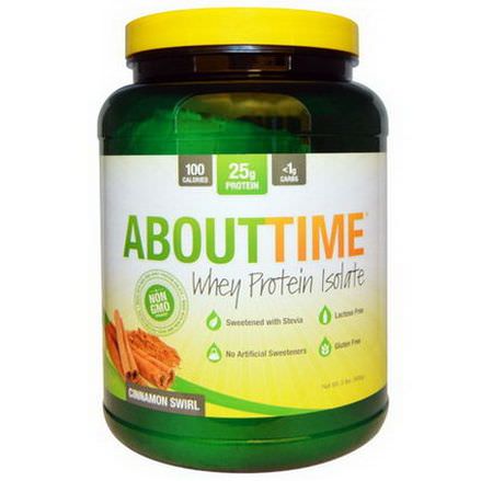 About Time, Whey Protein Isolate, Cinnamon Swirl 908g