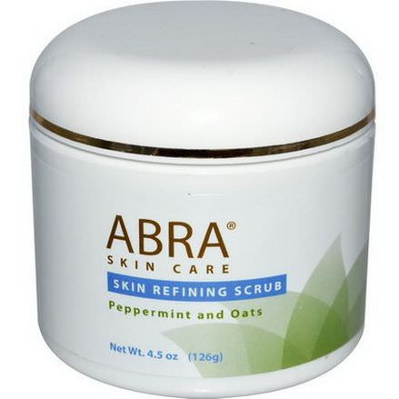 Abra Therapeutics, Skin Refining Scrub, Peppermint and Oats 126g