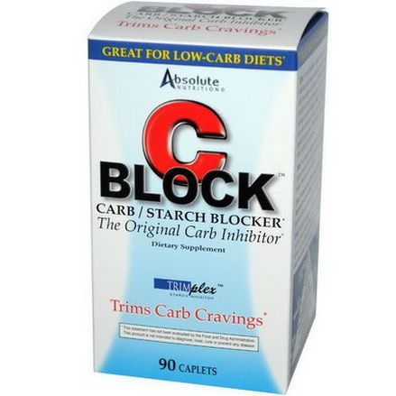 Absolute Nutrition, C Block, Carb / Starch Blocker, 90 Caplets