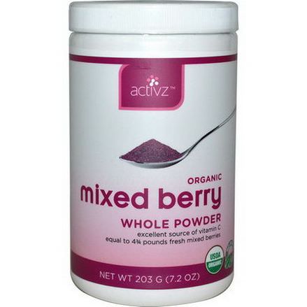 Activz, Organic Mixed Berry Whole Powder 203g