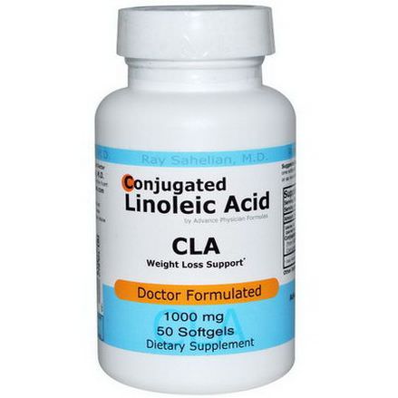 Advance Physician Formulas, Inc. CLA, Conjugated Linoleic Acid, 1000mg, 50 Softgels