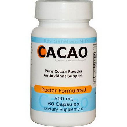 Advance Physician Formulas, Inc. Cacao, 500mg, 60 Capsules