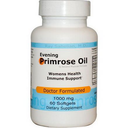 Advance Physician Formulas, Inc. Evening Primrose Oil, 1000mg, 60 Softgels