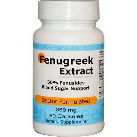 Advance Physician Formulas, Inc. Fenugreek Extract, 350mg, 60 Capsules