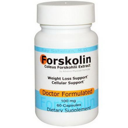 Advance Physician Formulas, Inc. Forskolin, Coleus Forskohlii Extract, 100mg, 60 Capsules