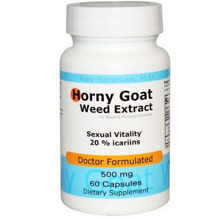 Advance Physician Formulas, Inc. Horny Goat Weed Extract, 500mg, 60 Capsules
