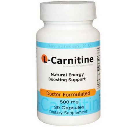 Advance Physician Formulas, Inc. L-Carnitine, 500mg, 30 Capsules