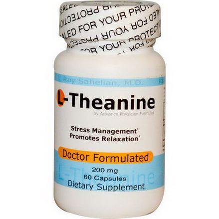 Advance Physician Formulas, Inc. L-Theanine, 200mg, 60 Capsules