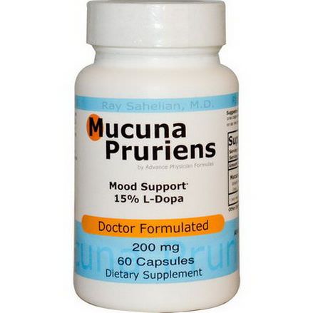 Advance Physician Formulas, Inc. Mucuna Pruriens, 200mg, 60 Capsules