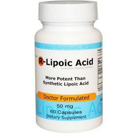 Advance Physician Formulas, Inc. R-Lipoic Acid, 50mg, 60 Capsules